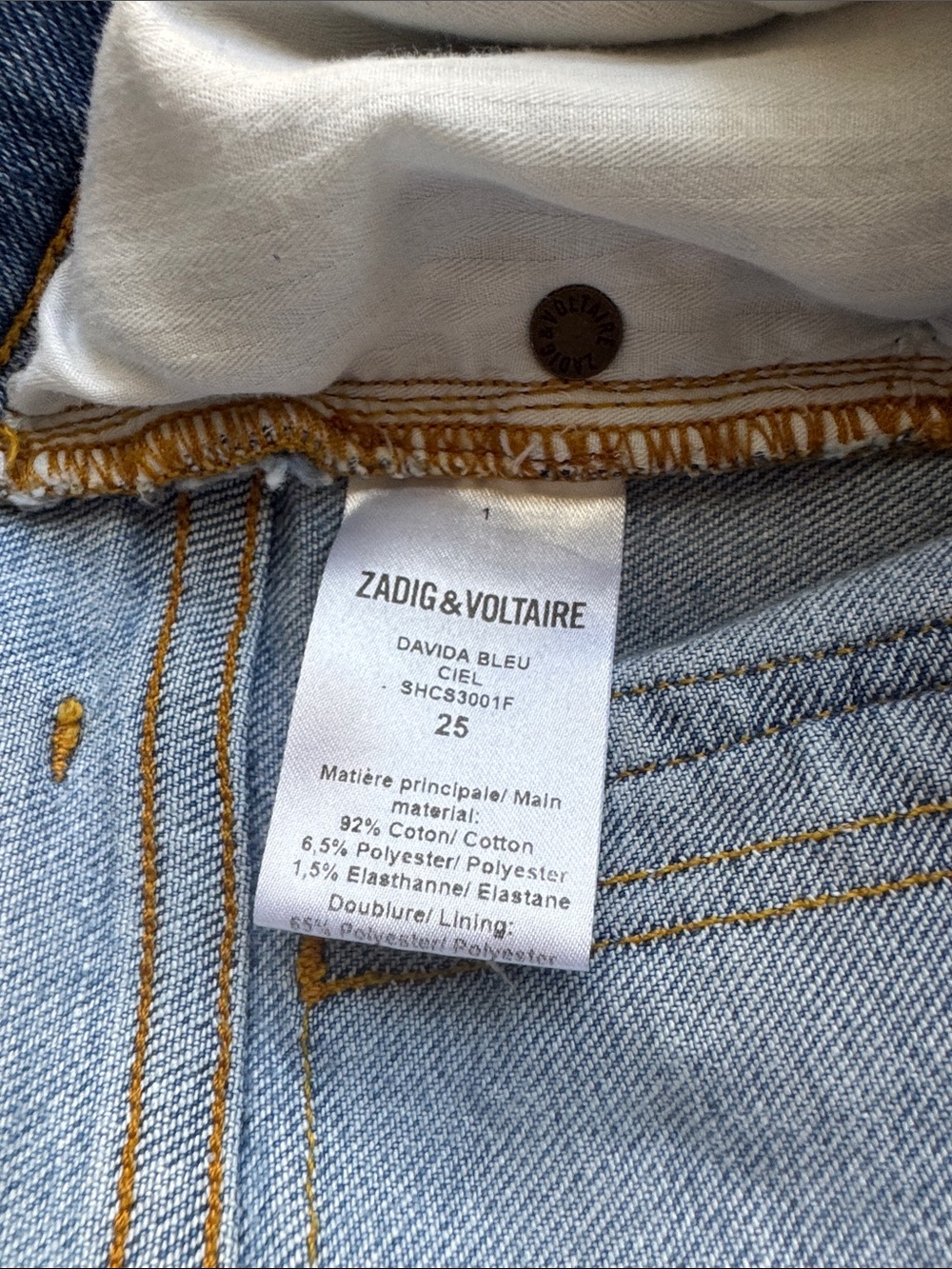 Free People Zadig & Voltaire Davida Rainbow Jeans Size 25 - Picture 10 of 15